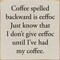 Rustic Coffee Wall Sign Solid Knotty Pine “Eeffoc” Funny Wood Decor